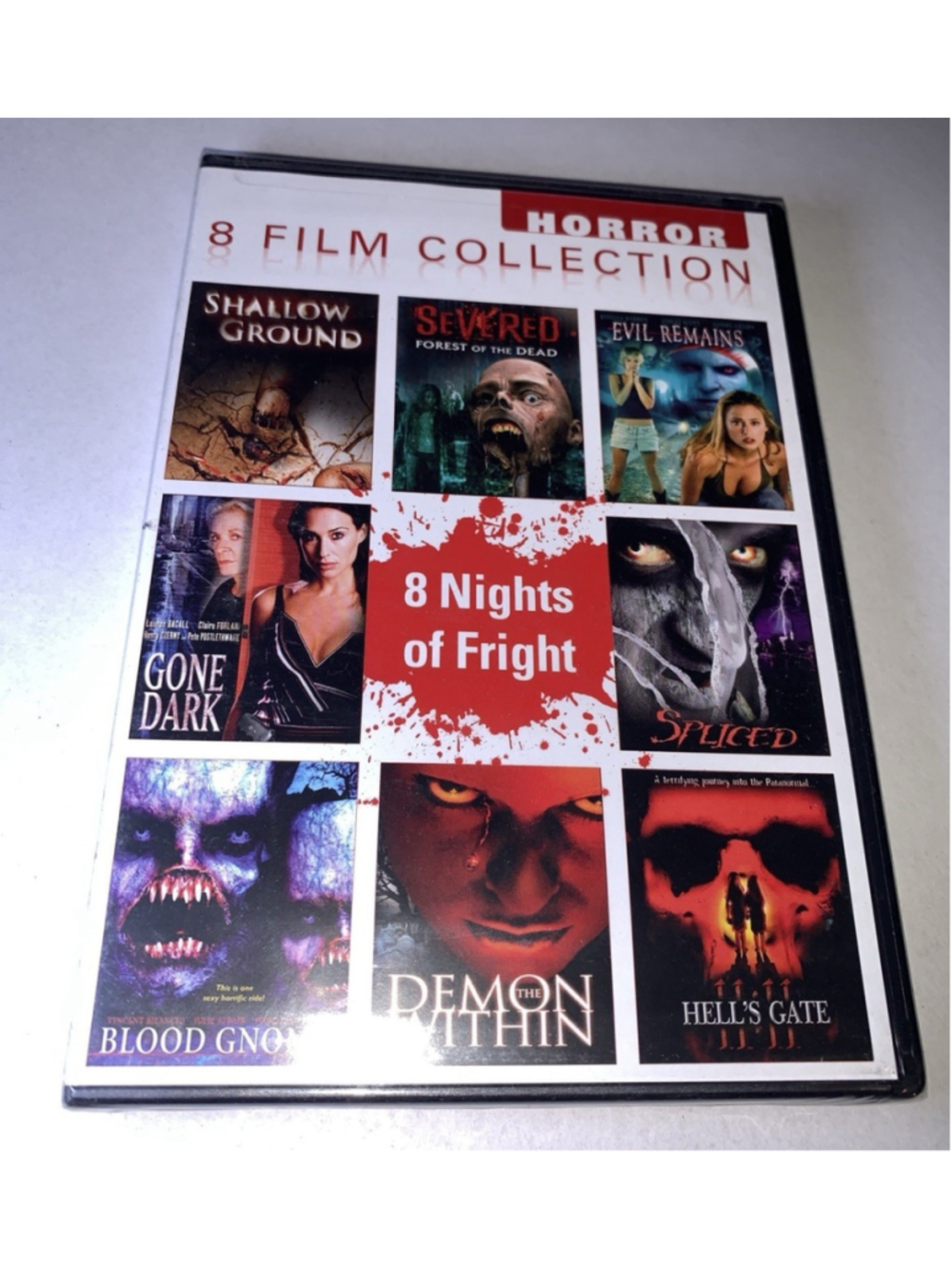 Horror: 8 Film Collection (DVD, 2012, 4-Disc Set) Brand New 720 Minutes Run Time